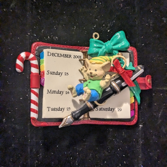 Heirloom Collection Coworker Day Planner Mouse Ornament - Picture 3 of 4